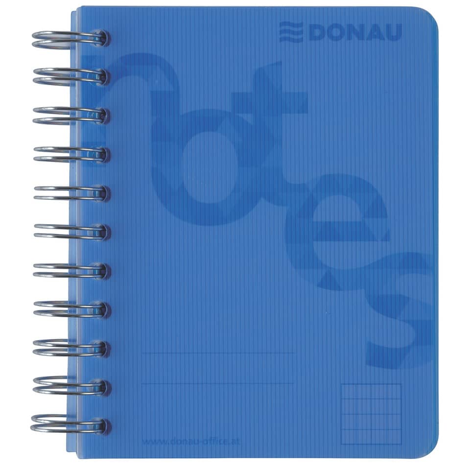 Notebook, Spiralbindung, Kunststoffhülle, Blau, A5