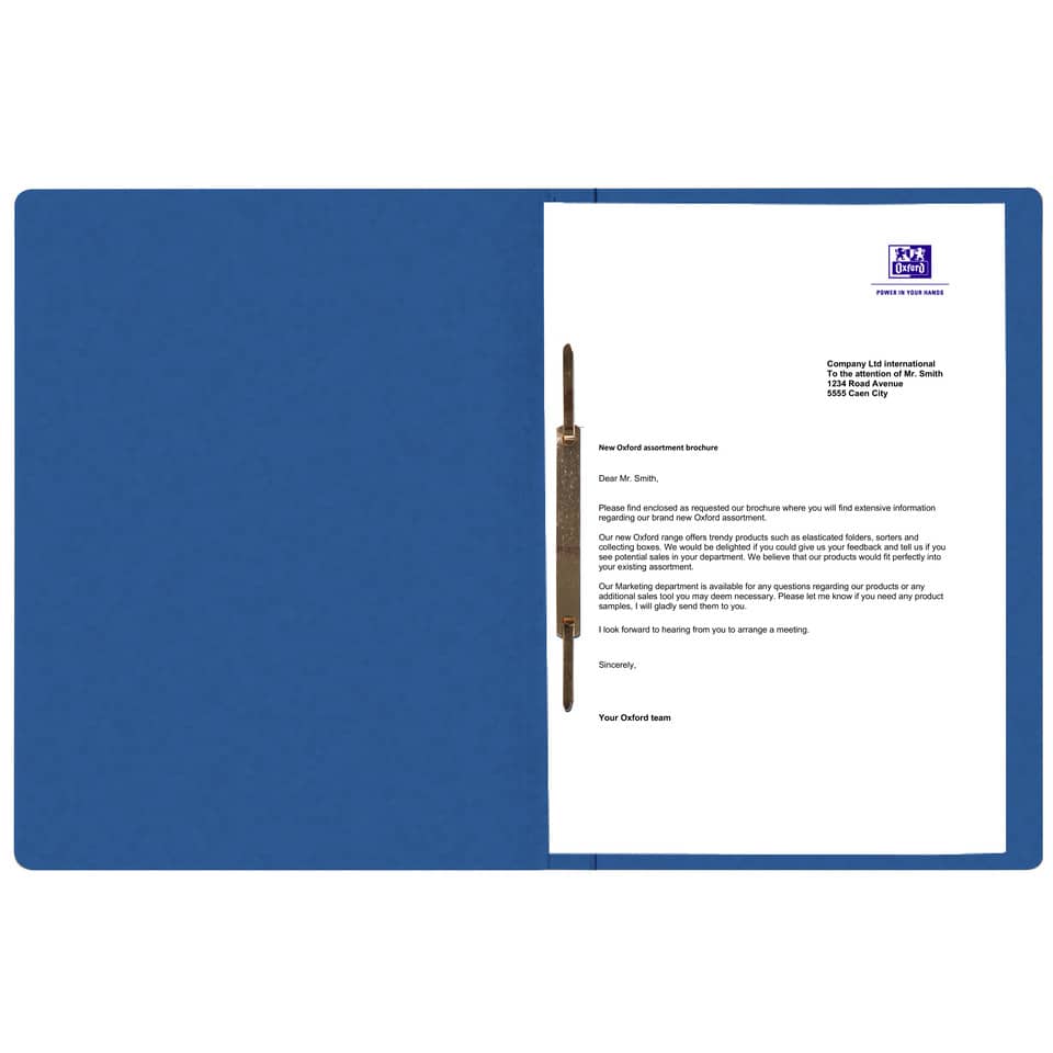 Präsentationsordner, blauer Ordner, Dokumentenhalter, Ordner mit Verschluss, Briefhülle