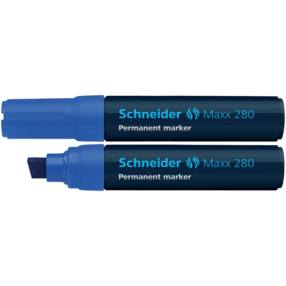 Permanent marker, Marker, Blau, Spitzspitze, Schneider Maxx 280