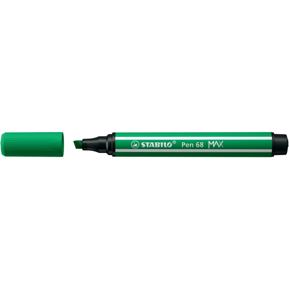 Marker, Permanent marker, Green, Spitzkappenspitze, Stabilo Pen 68