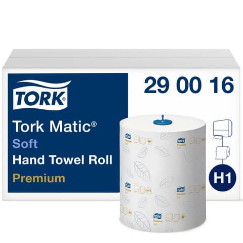 Rollenhandtuch Premium, 2-lagig, 6 x 100 m, weiß TORK 290016