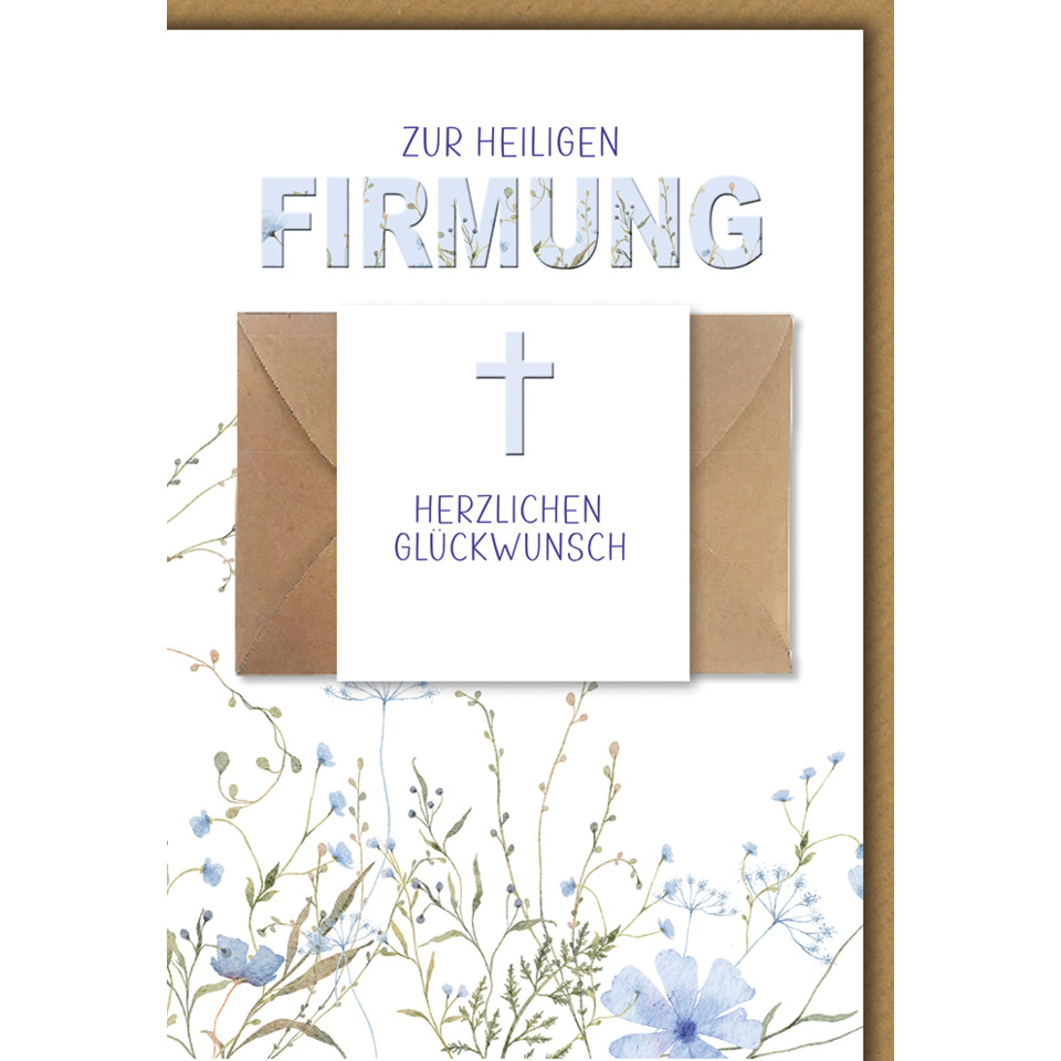 Grußkarte, Blumenmotiv, Warmton, Karte, Grußkarte mit Umschlag