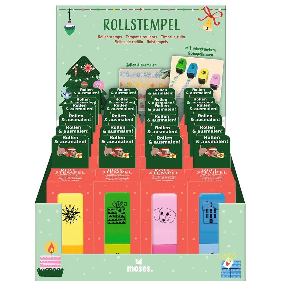 Roller Stamps, Stempel-Set, Bastelset, Kinderkunst, Weihnachtsdeko