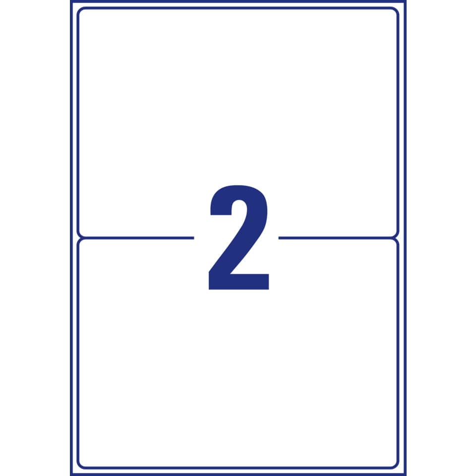 Indexkarte, 2, blauer Rand, Kartenvorlage, Doppelseite