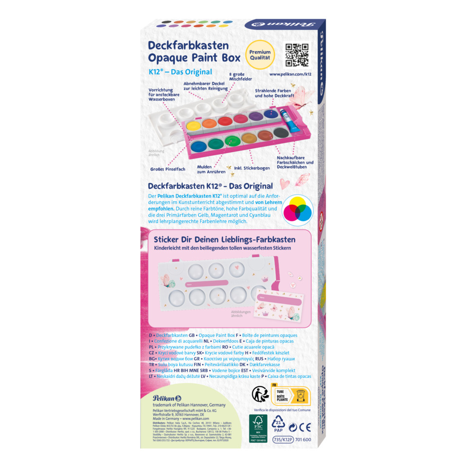 Aquarellfarben, Malkasten, Deckfarbkasten, Pastellfarben, Wasserfarbenset