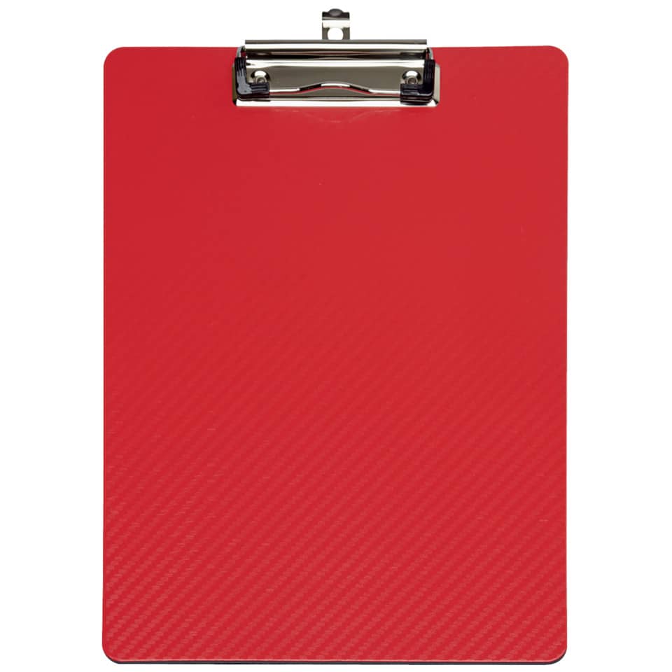 Klemmbrett, Clipboard, Rot, Glänzend, Carbonfaser-ähnlich