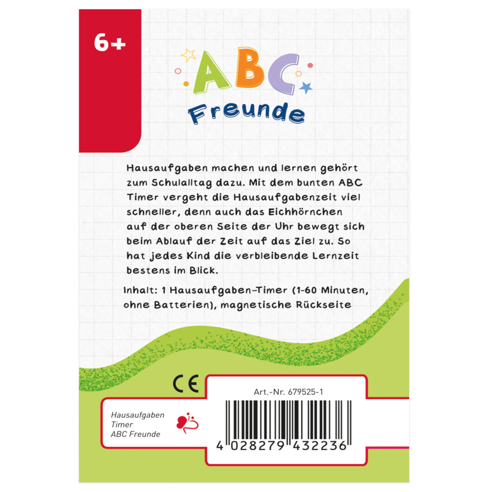 ABC, Freunde, Timer, Hausaufgaben, Magnetische Rückseite