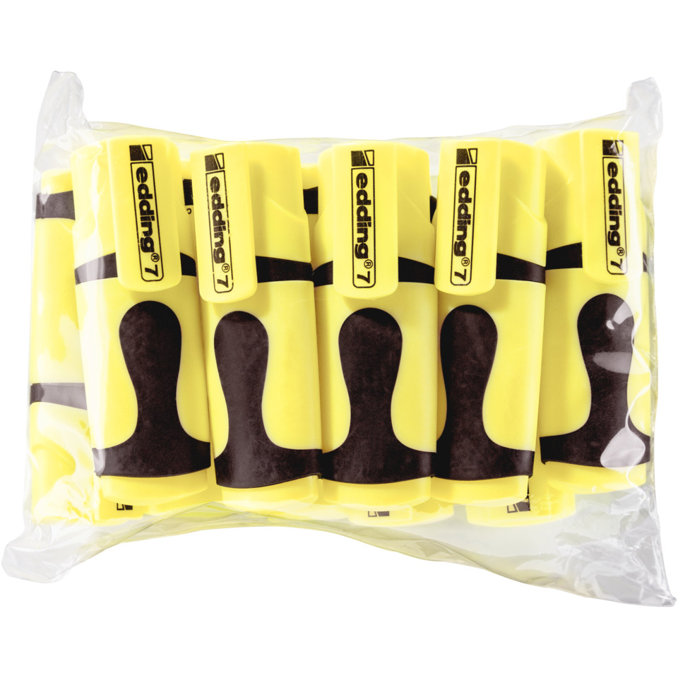 highlighter, neon yellow, plastic packaging, screwdriver bits, tool accessory
