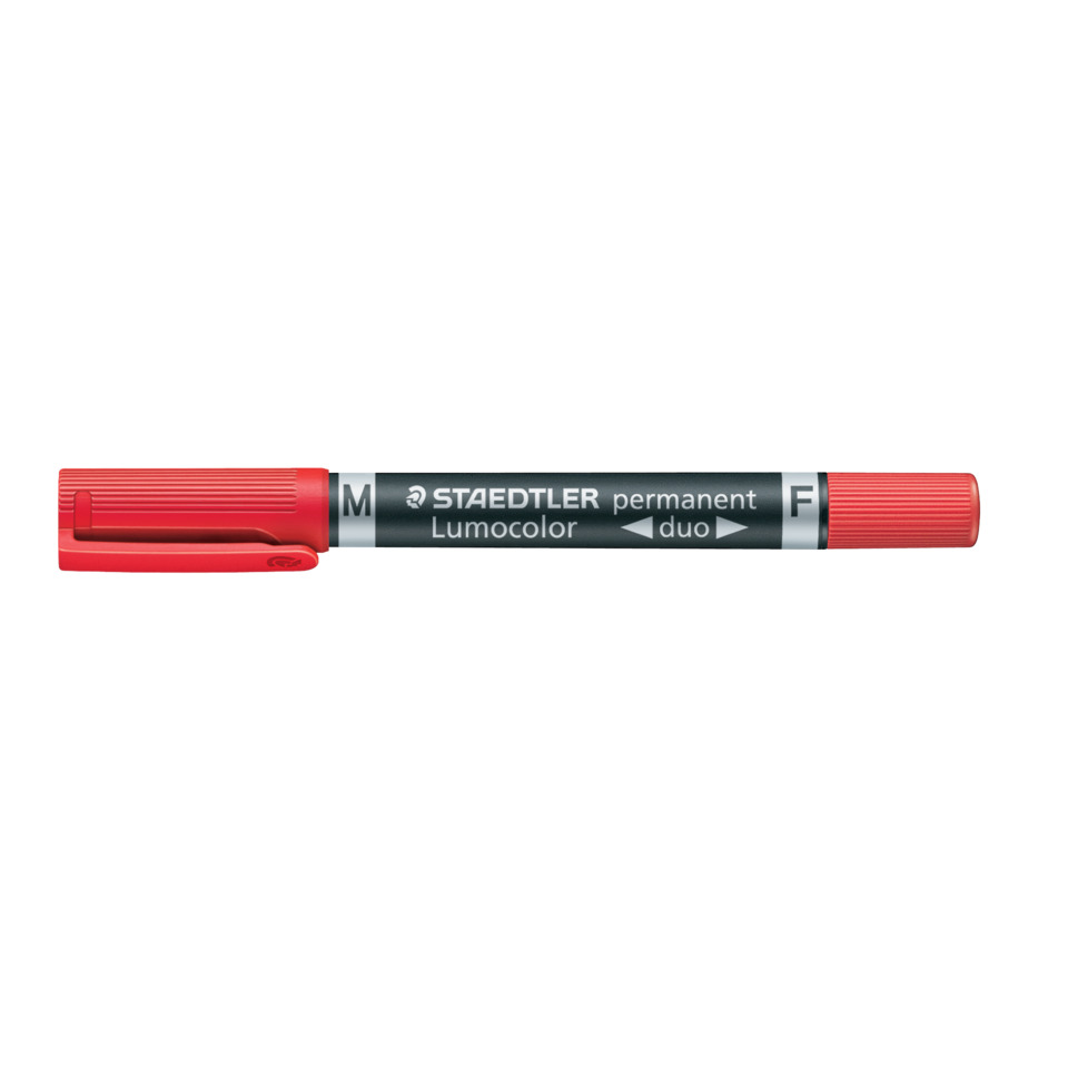 Permanentstift, Lumocolor, Marker, Rot, Duo