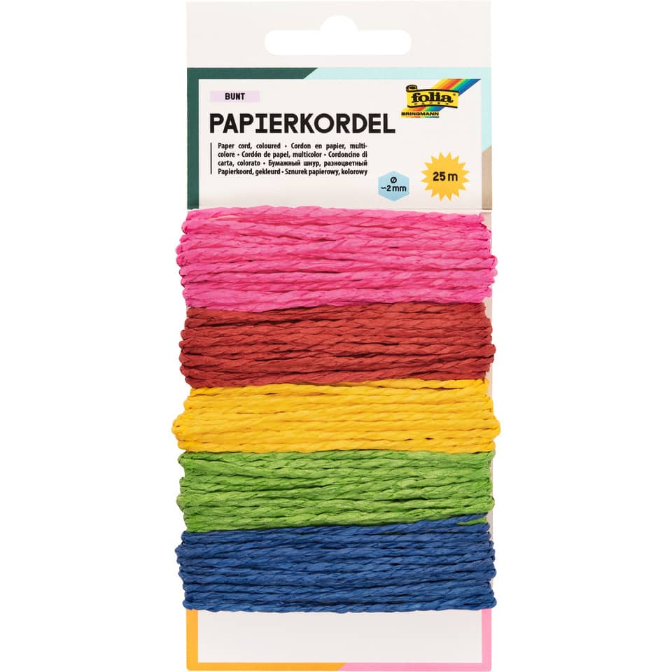 Papierschur, Papierkordel, Bunt, Papierband, Wanddeko