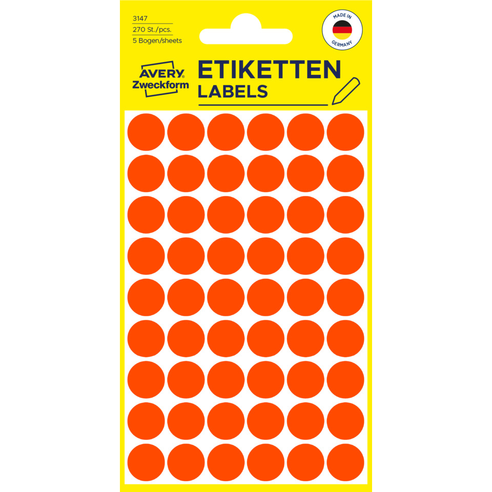 etiketten, aufkleber, runde punkte, orange, tabellenecken