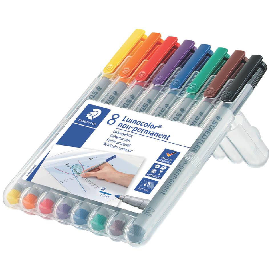 Filzstifte, Marker, 8er-Set, Permanentmarker, Multicolor