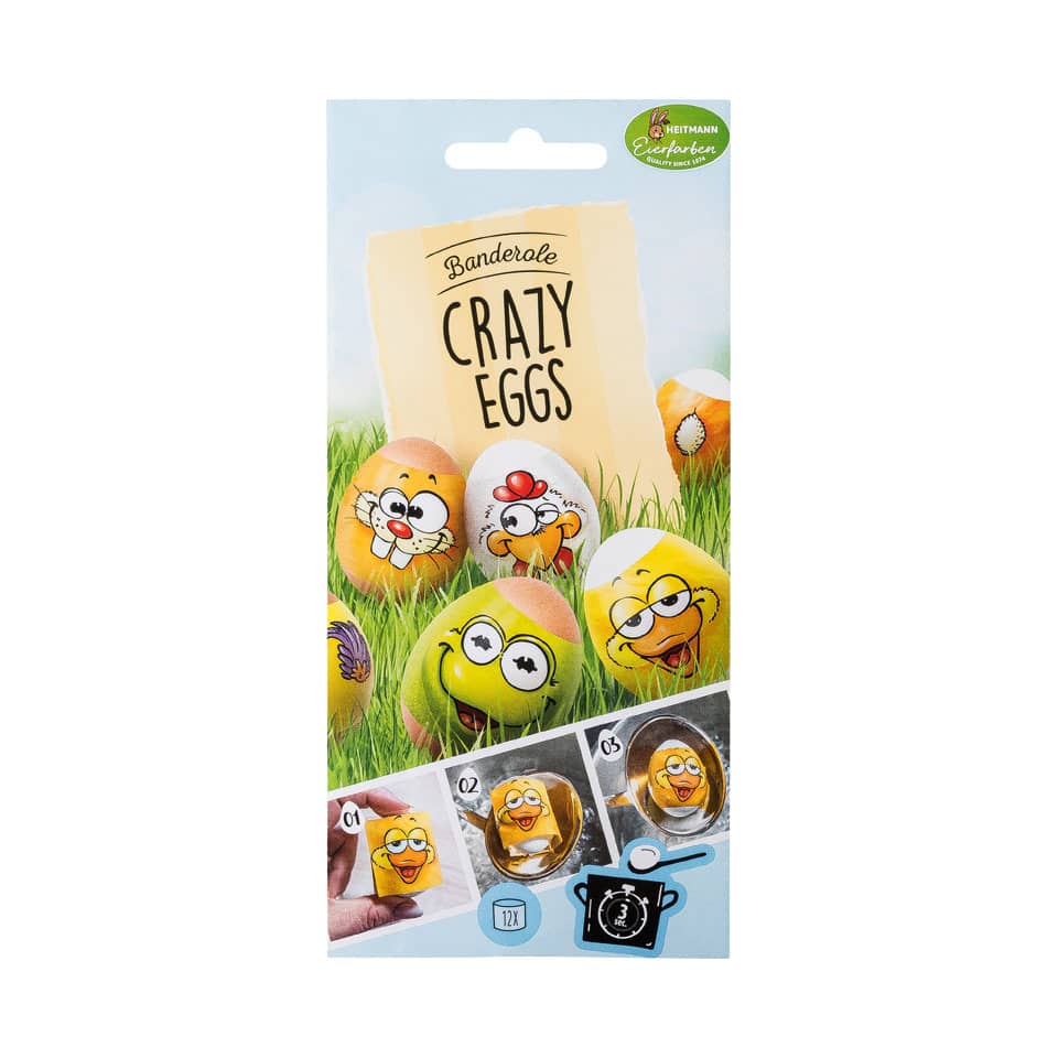 Oster Banderole Crazy Eggs sortiert HEITMANN EIERFARBEN 1024466