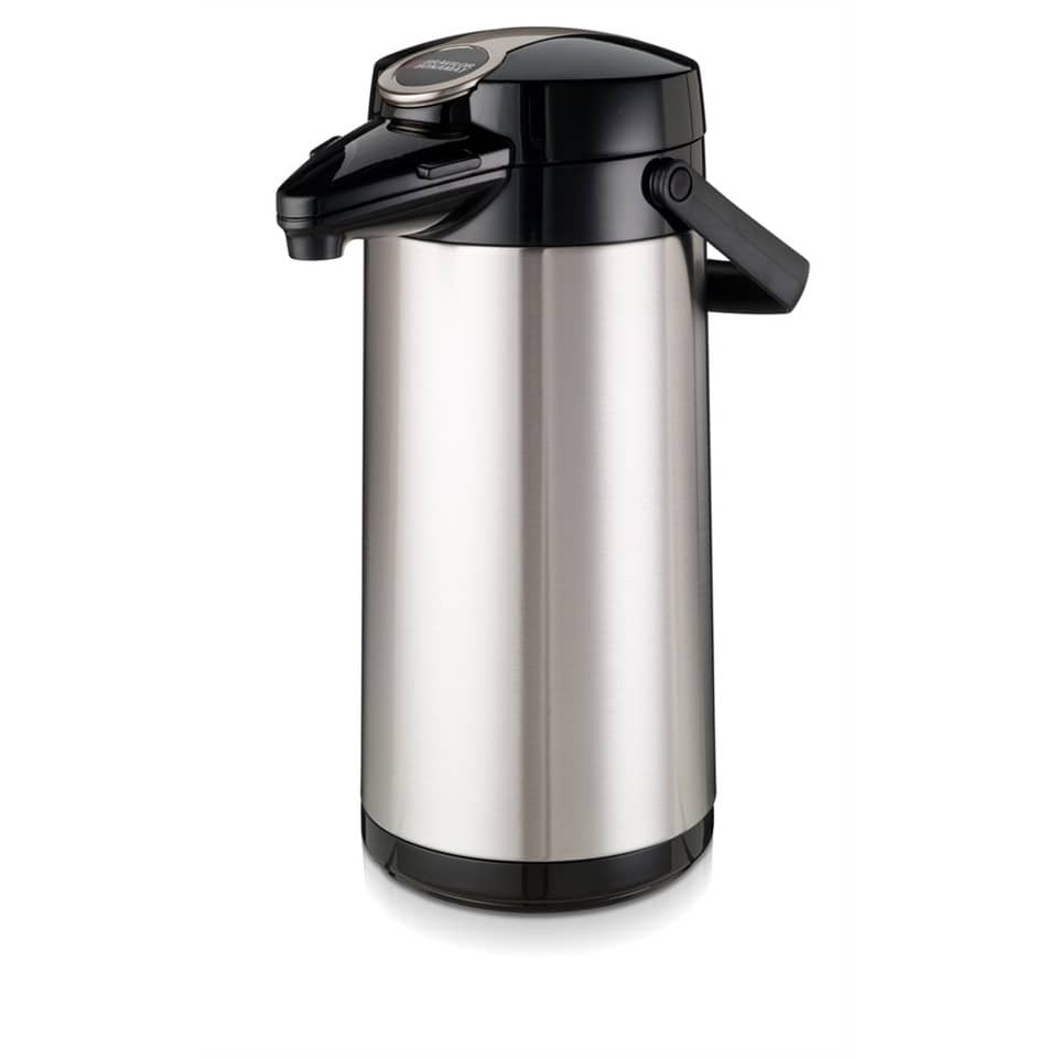 Thermoskanne, Stahl, Edelstahl, Druckverschluss, Pulldown-Kappe