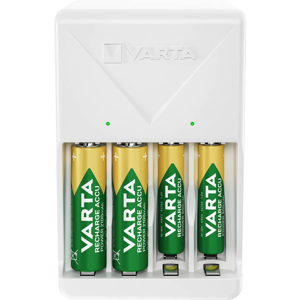 AA-Batterien, Aufladbar, Ladegerät, NiMH, Grün