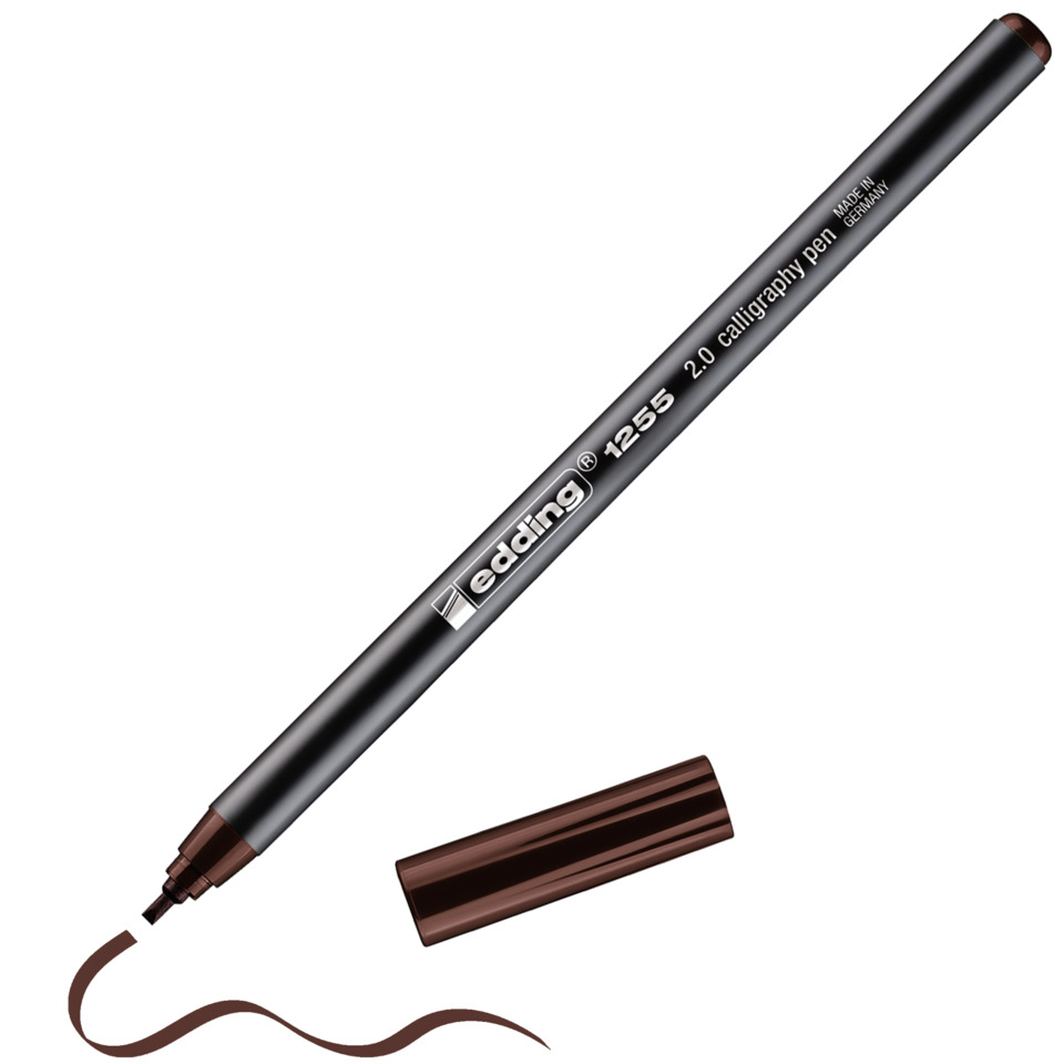 Kalligraphie-Stift, braune Tinte, Pinselstift, braune Spitze, Künstlerbedarf