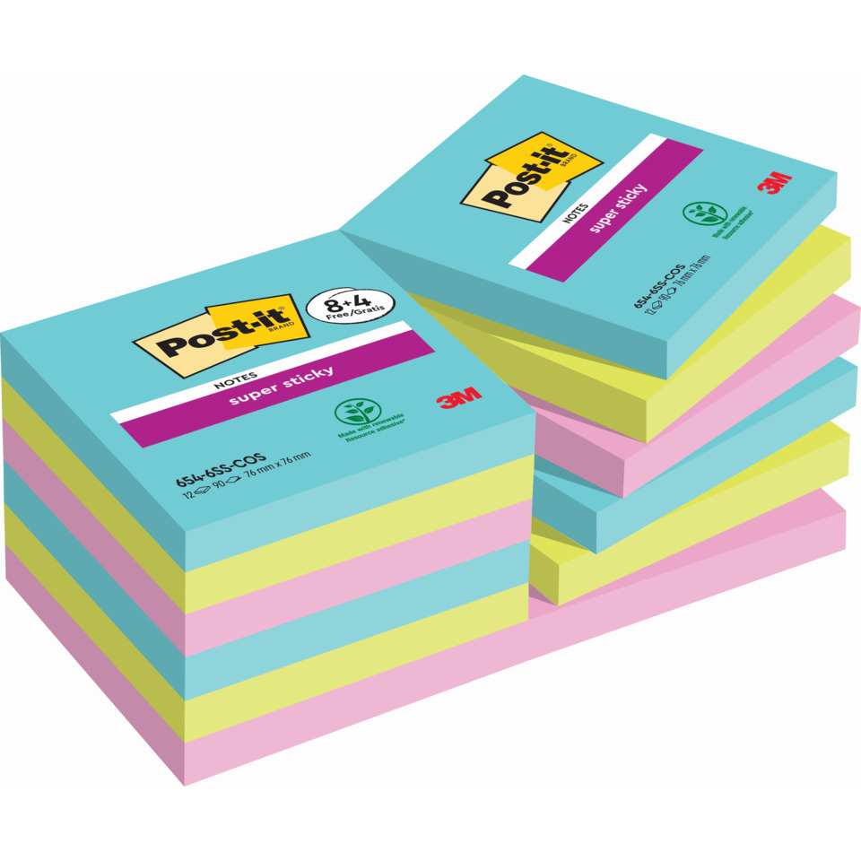 Post-it, Notizblätter, Pastellfarben, Klebepunkte, Notizblock