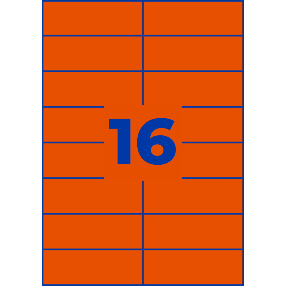 orange, grid, nummer 16, poster, Fliese