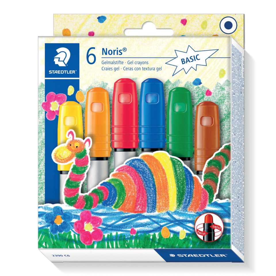 Gelstifte, Künstlerstifte, 6 Farben, Buntstifte, Kunstbedarf