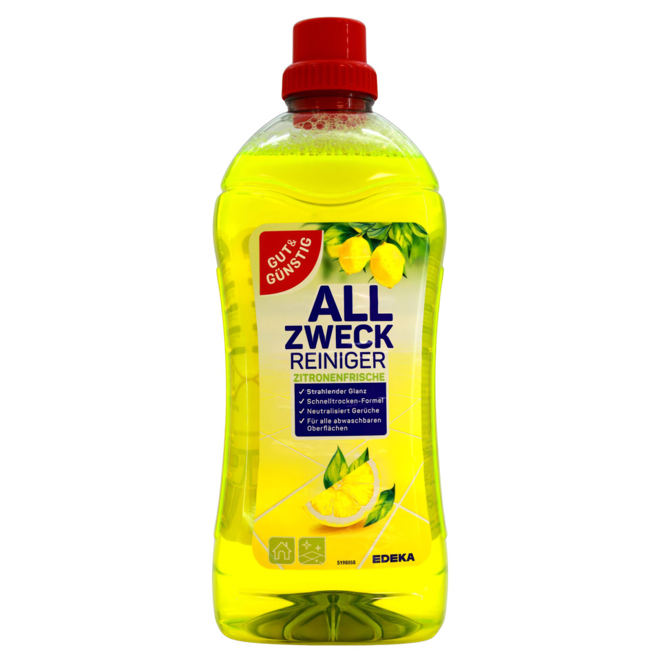 Zitrone, Allzweckreiniger, Reinigungsmittel, Zitronenduft, Flasche