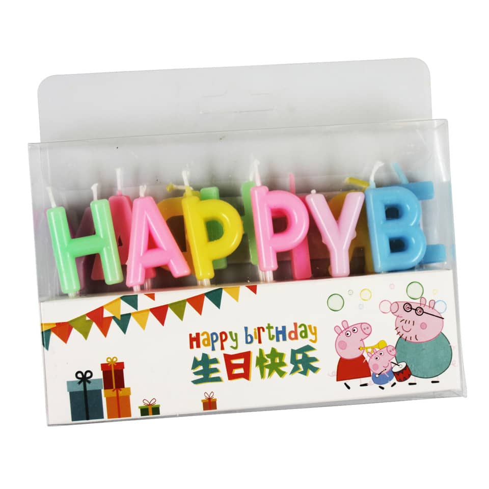 Birthday candles, Buchstabenkerzen, bunte Kerzen, Happy Birthday, Geschenkzubehör