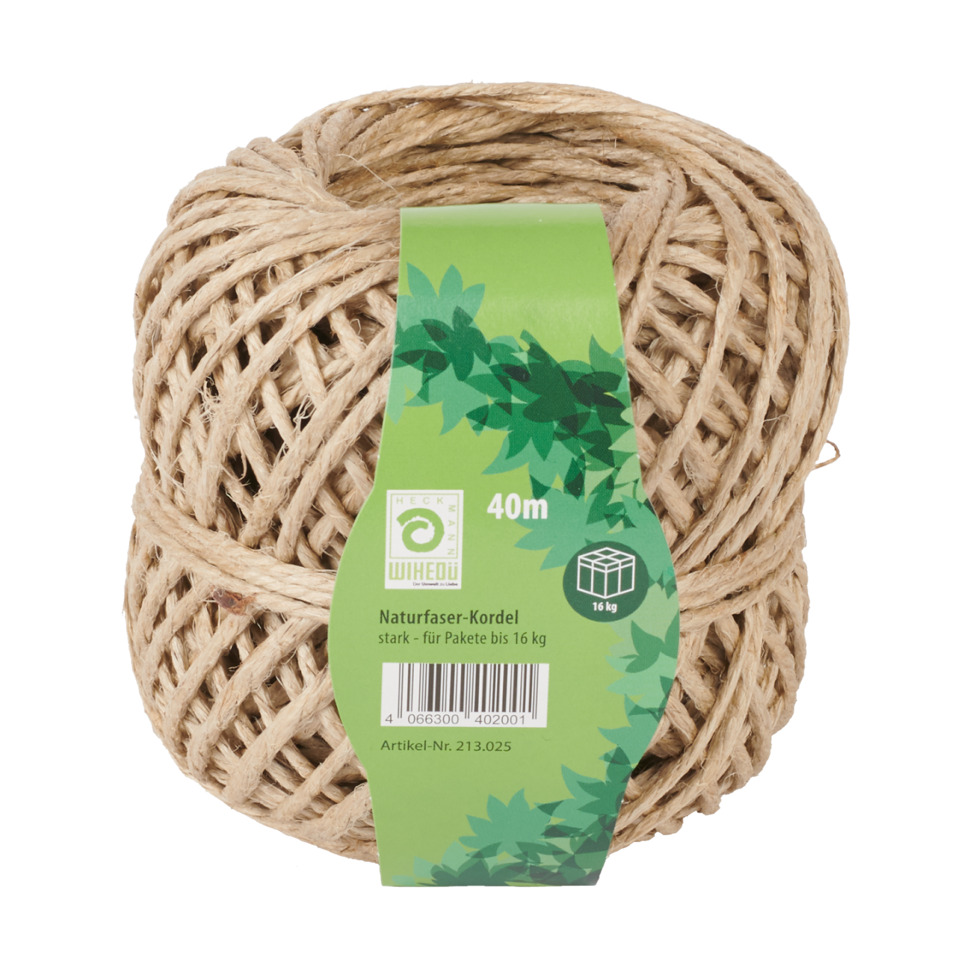 Schnur, Naturfaser, Kordel, Jute, 40m
