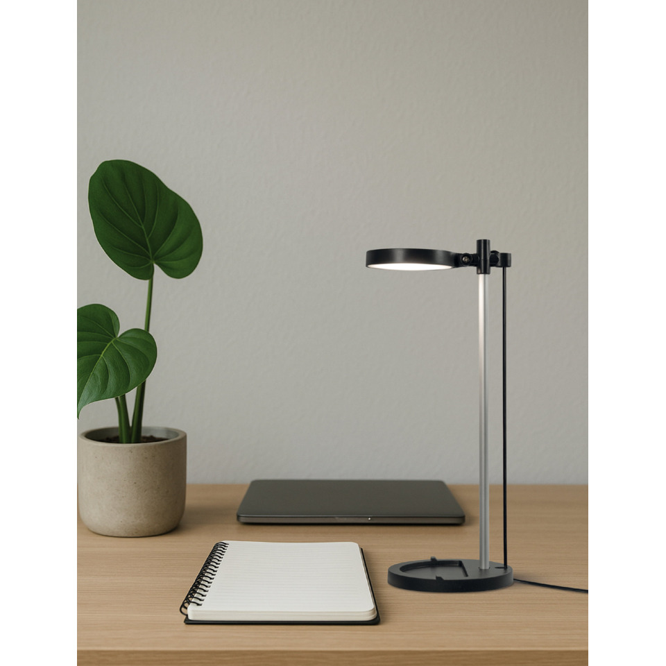 Schreibtischlampe, Tischlampe, LED-Lampe, Schreibtisch-Setup, Notizblock