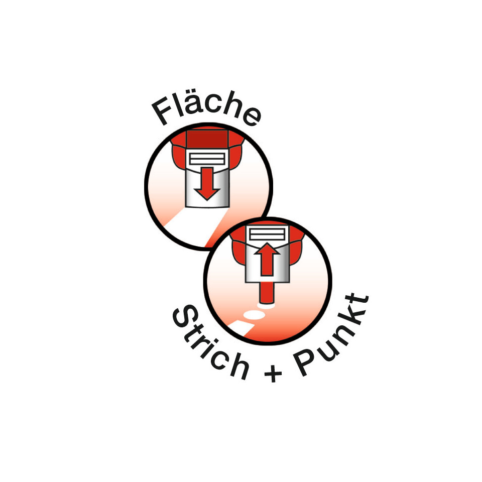 Logo, Kreise, Pfeil nach unten, Rot, Weiß