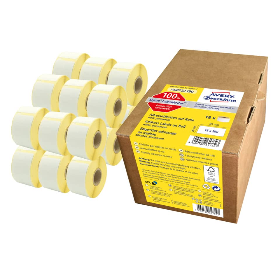 Klebekarten, Etikettenrolle, Adressenetiketten, Klebebandetiketten, Rollenkonfigur