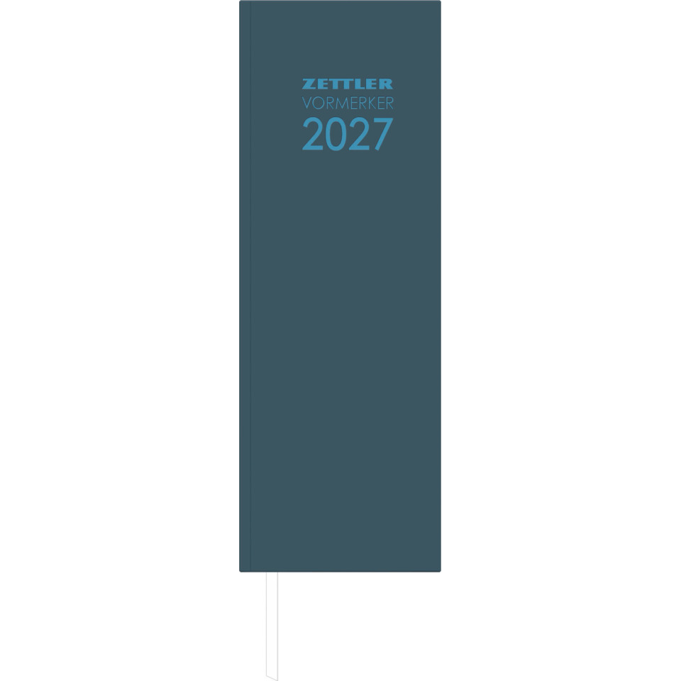 notebook, kalender, 2027, blauer text, covergestaltung