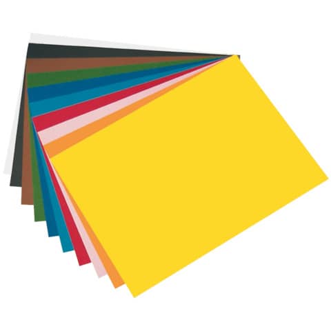 Tonpapier, 50x70cm, 130g/m², 10 Stück, sortiert FOLIA 67/100 09