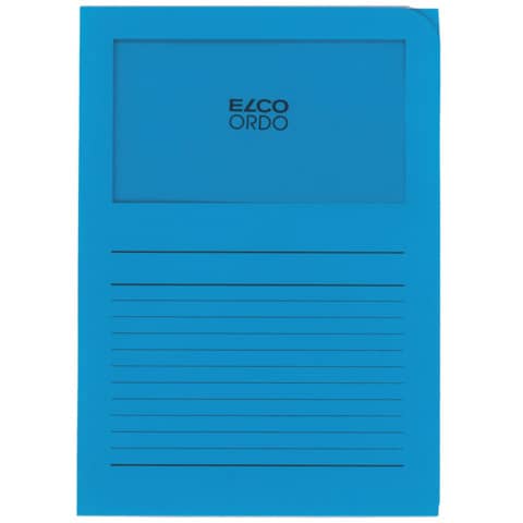 Sichtmappe Ordo classico A4 intensivblau, liniert, Fenster 180 x 100 mm, 10 Stück ELCO 7369532
