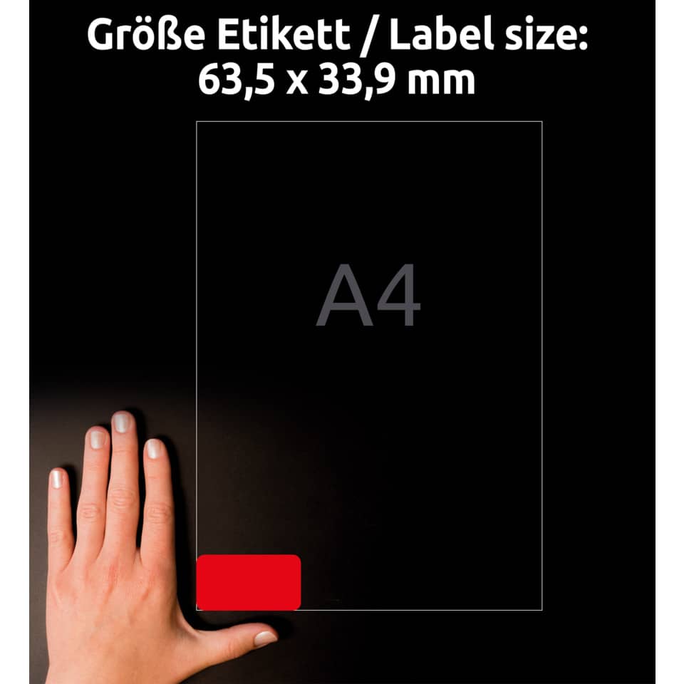 A4, Label, Board, Hand, Red notch