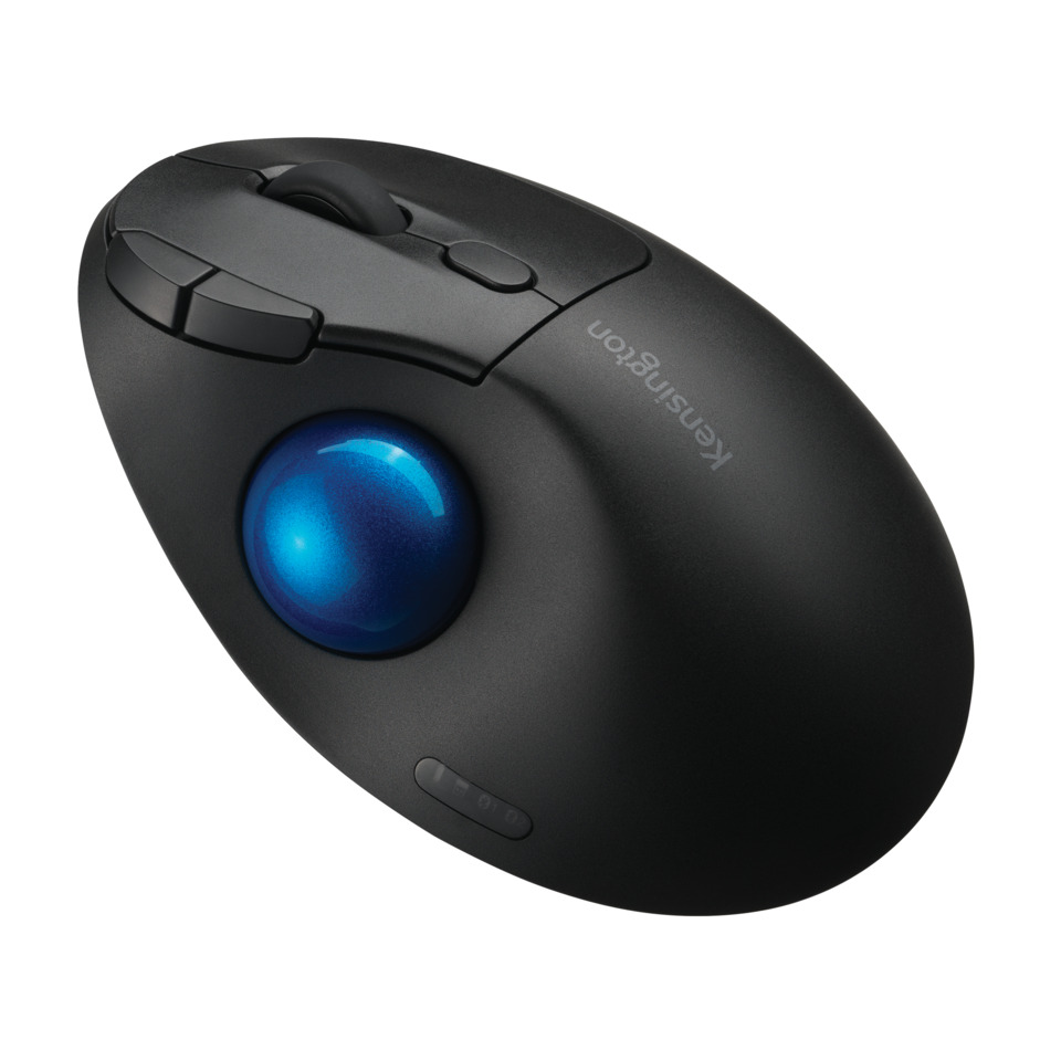 Maus, Trackball, kabelloser Empfänger, blauer Ball, ergonomisches Design