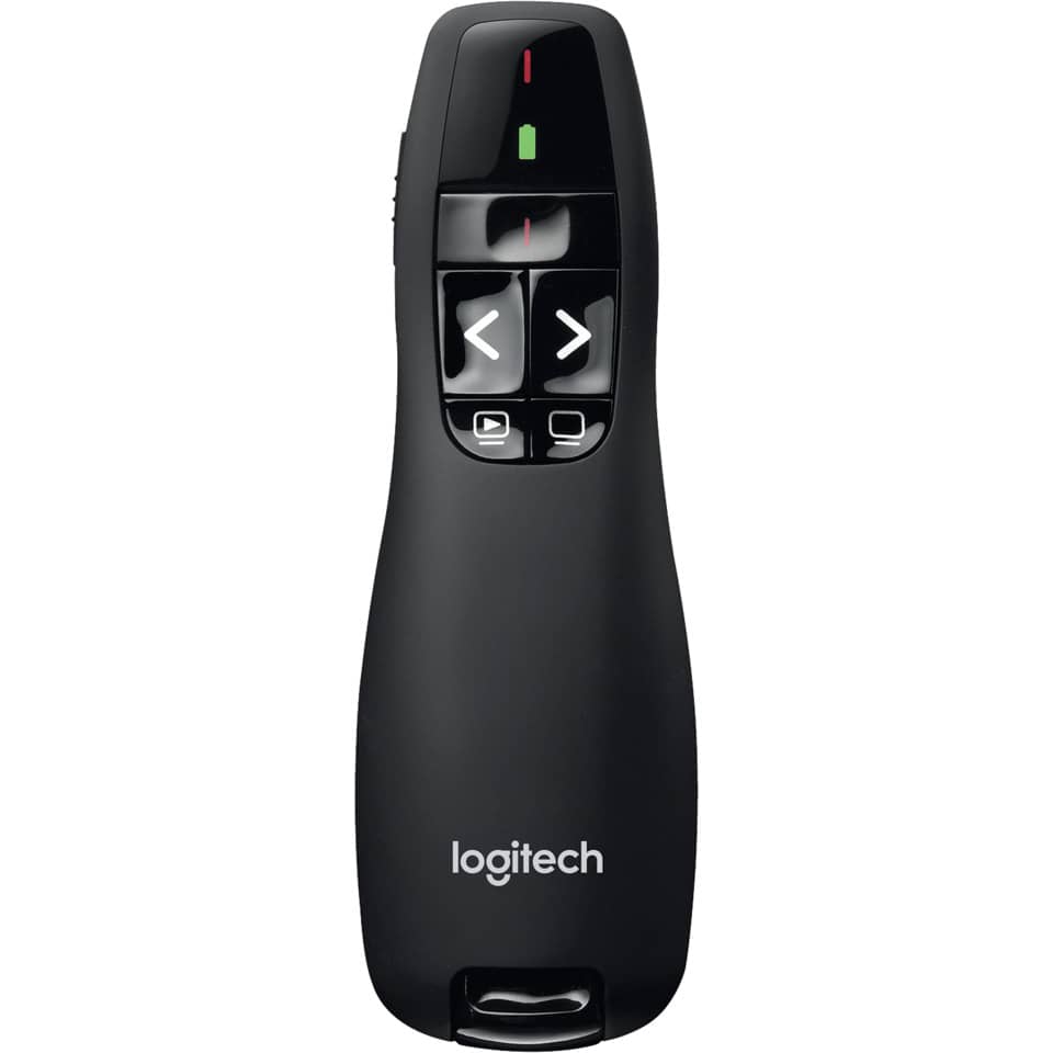 Desktopfernbedienung, Logitech, schwarz, Tasten, Infrarotempfänger