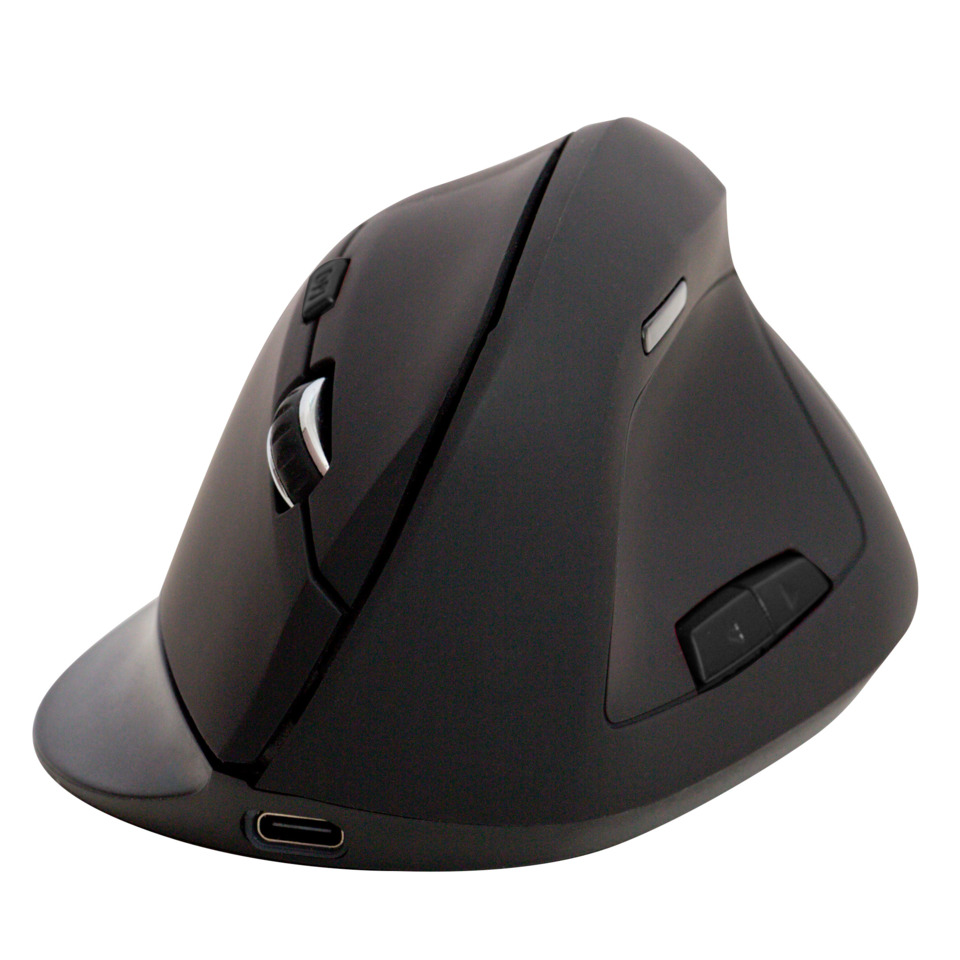 ergonomische Maus, kabellose Maus, nicht-standardform, USB-C, schwarz