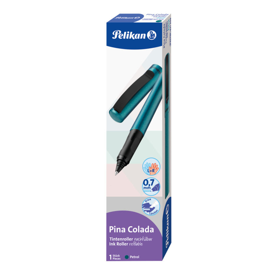 Tintenroller, Pina Colada, Türkis, Blau, Nachfüllbar
