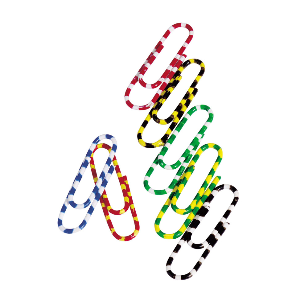 Papierklammer, Multicolor, gestreift, bunt, Büro