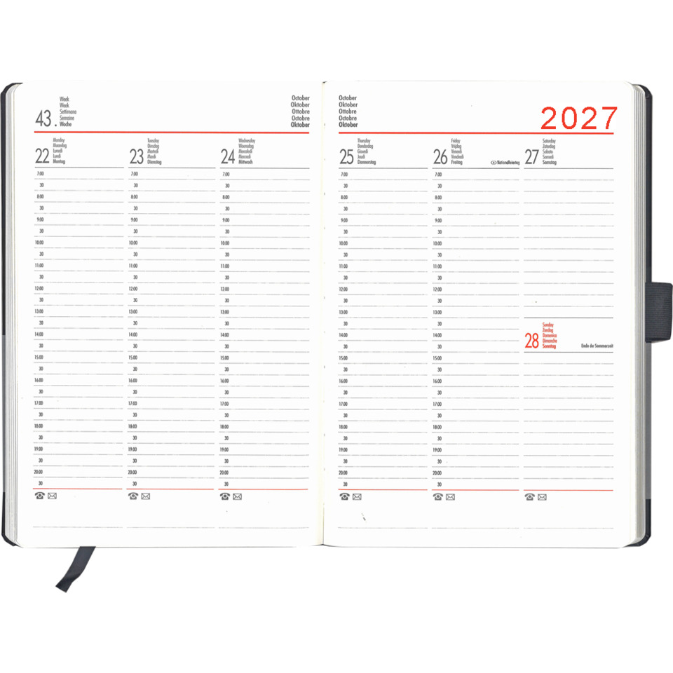 planer, Terminplaner, Kalender, Wöchentliches Planerbuch, offenes Notizbuch