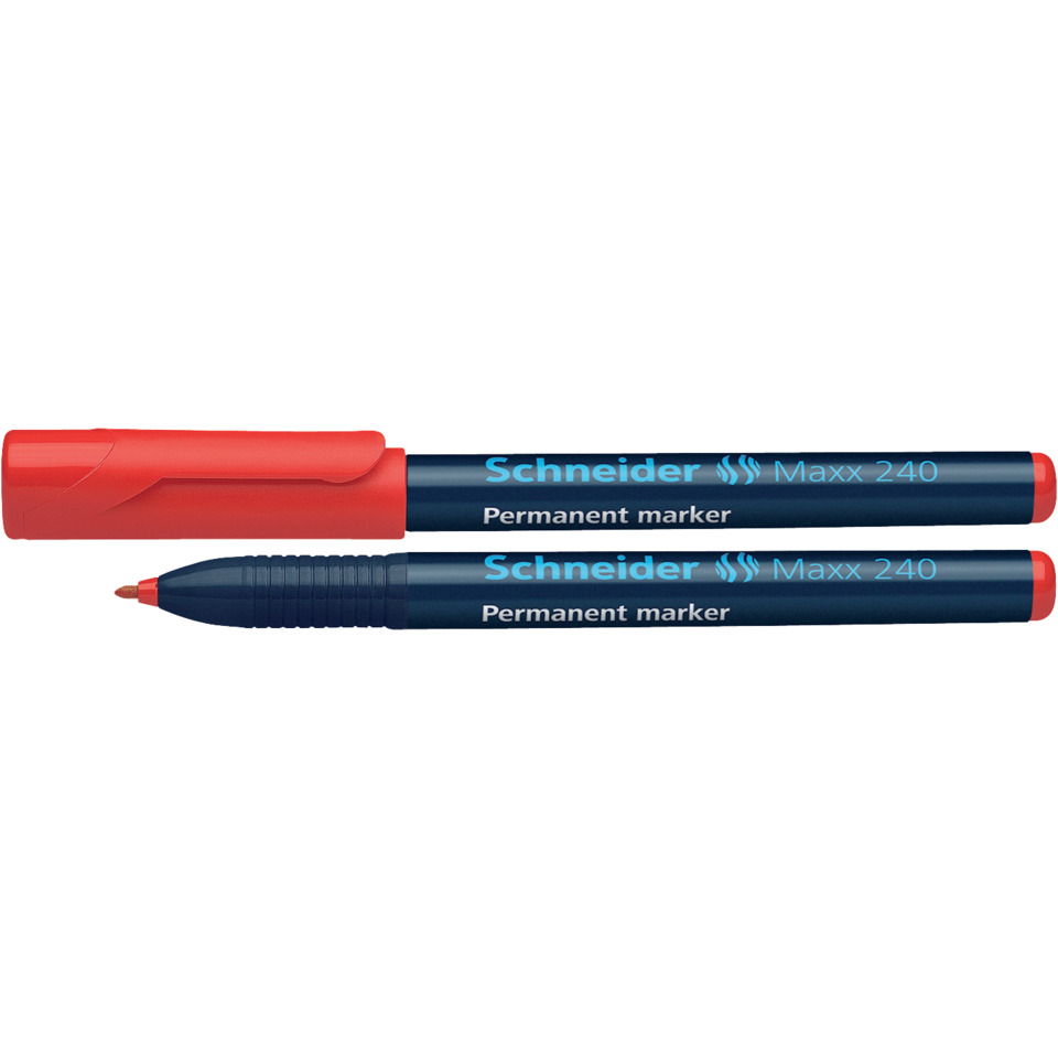 Permanentmarker, Markerstift, Rote Kappe, Blauer Körper, Doppelpack