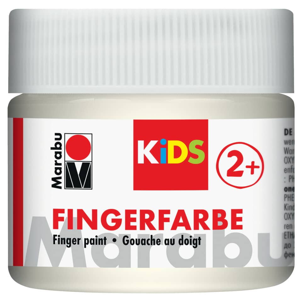 Fingerfarbe, Kinder, Ungiftig, Weiß, Glasbehälter