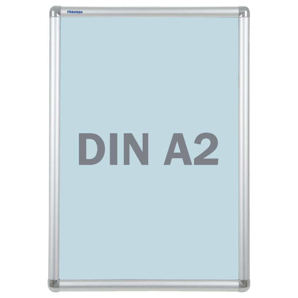 DIN A2, Poster, Framing, Aluminium frame, Light blue