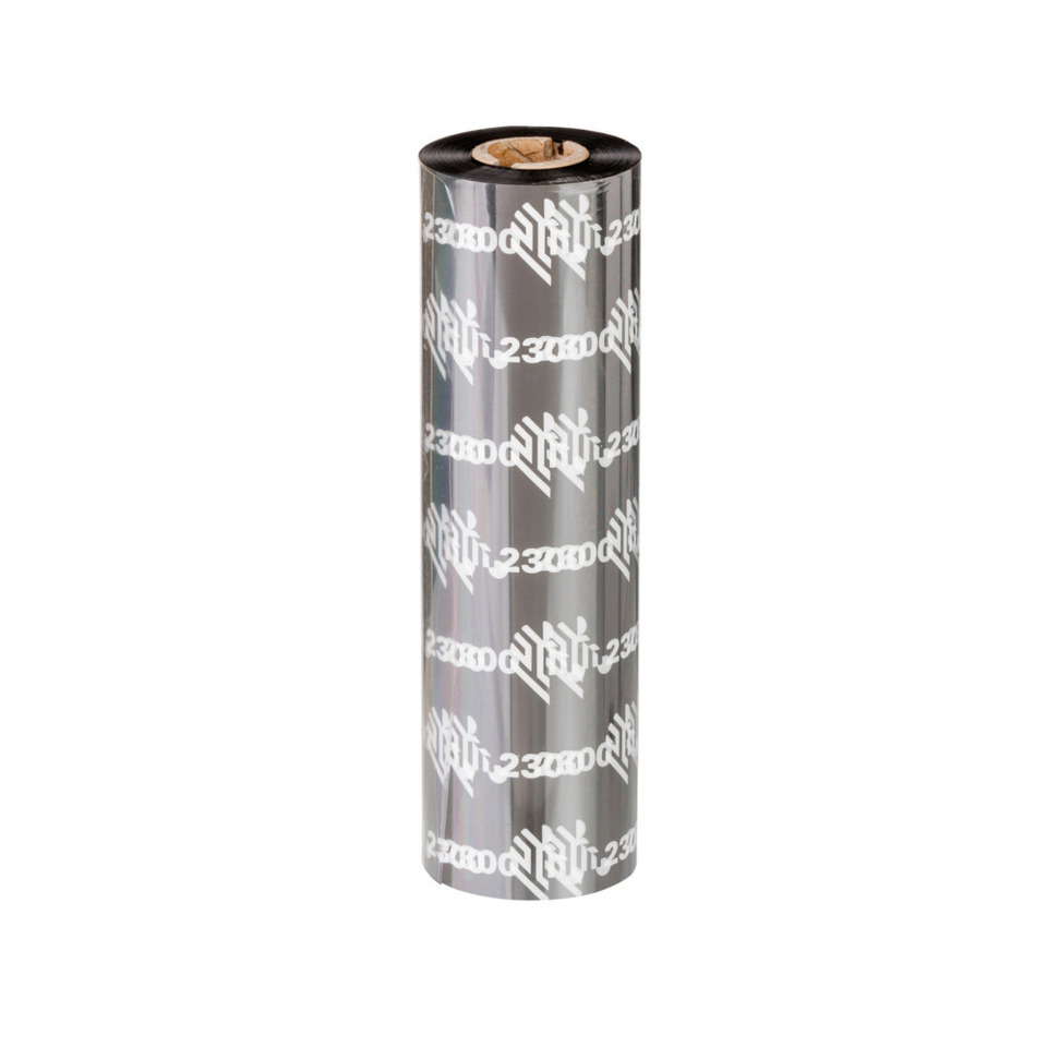 Thermotransfer-Farbband 2300 Wax, 220 mm x 450 m, 12 Rollen, schwarz ZEBRA 02300BK22045