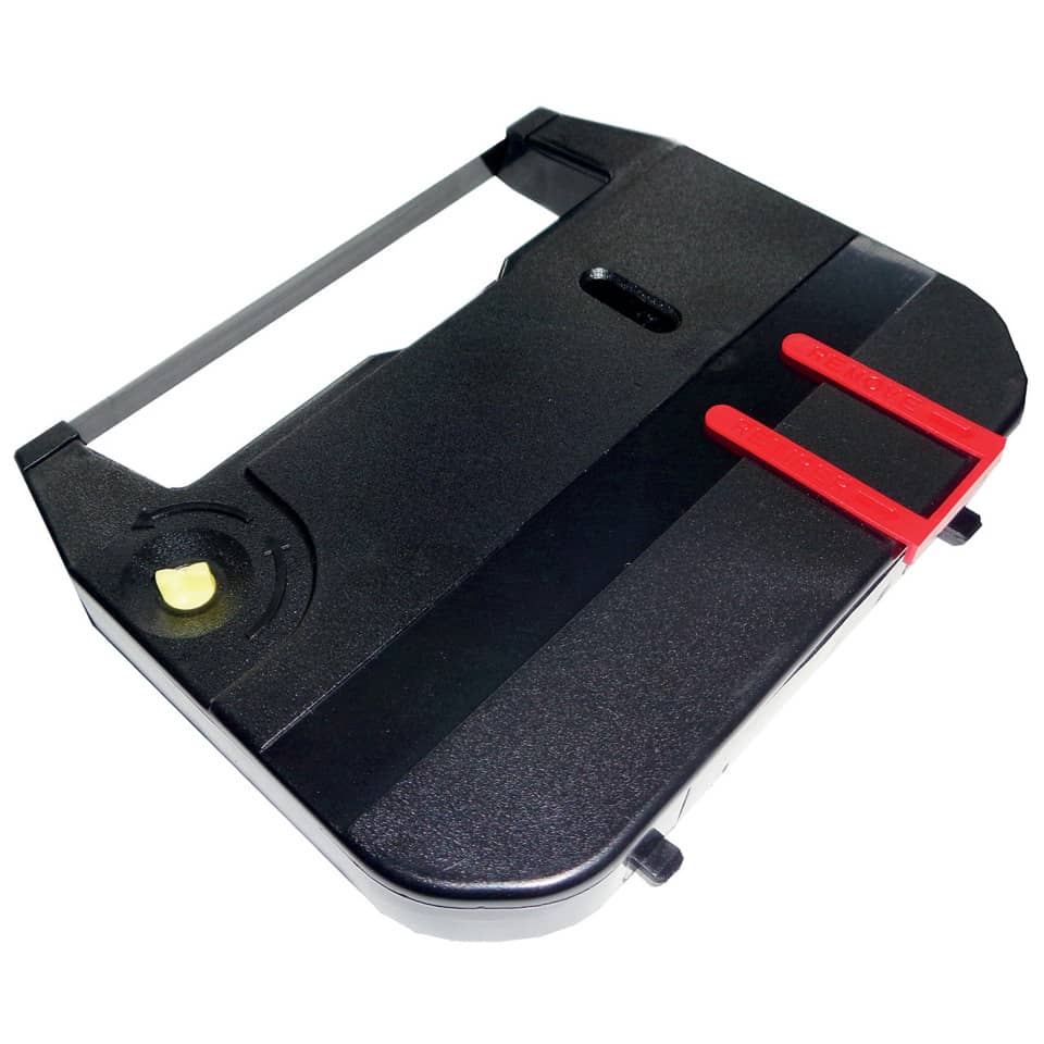 Kassettehülle, Kassette, Schwarz, rote Clips, slotrad