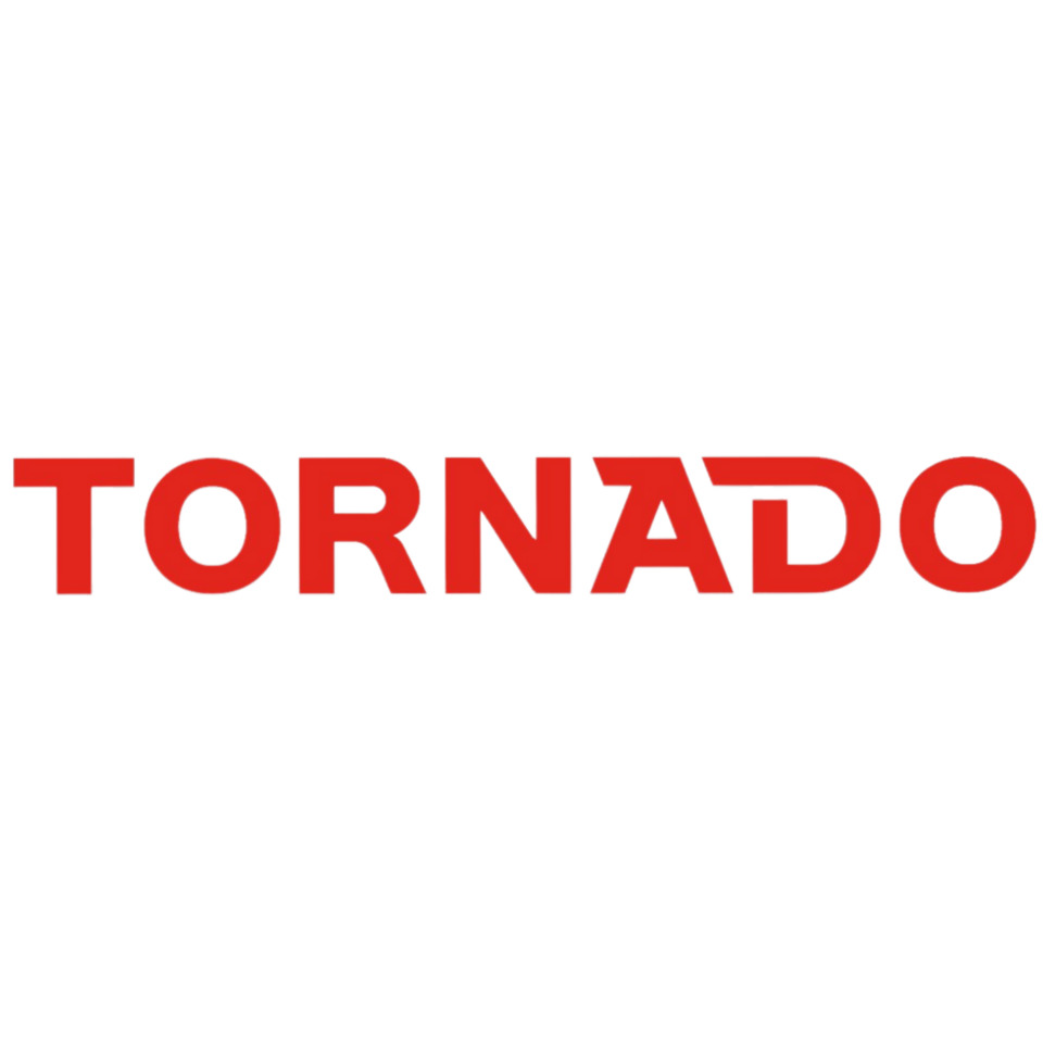 Logo, TORNADO, rot, Text, Branding