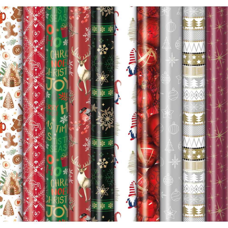 Weihnachtspapier, Geschenkpapier, Muster, Rot, Weihnachten