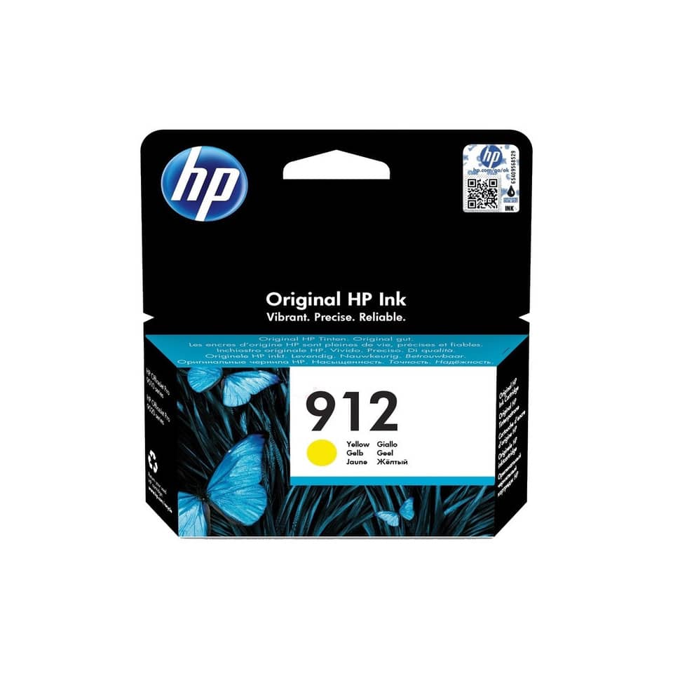 HP-Tinte, Originaltinte, Tintenpatrone, Gelb 912, Druckerzubehör