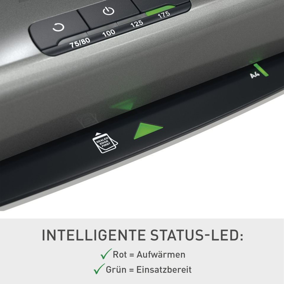 Aktenvernichter, LED, Grün, Roter Status, Grünes Licht