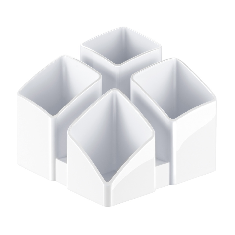 Organizer, Holder, Square cups, Schreibtischzubehör, Weiße Plastik