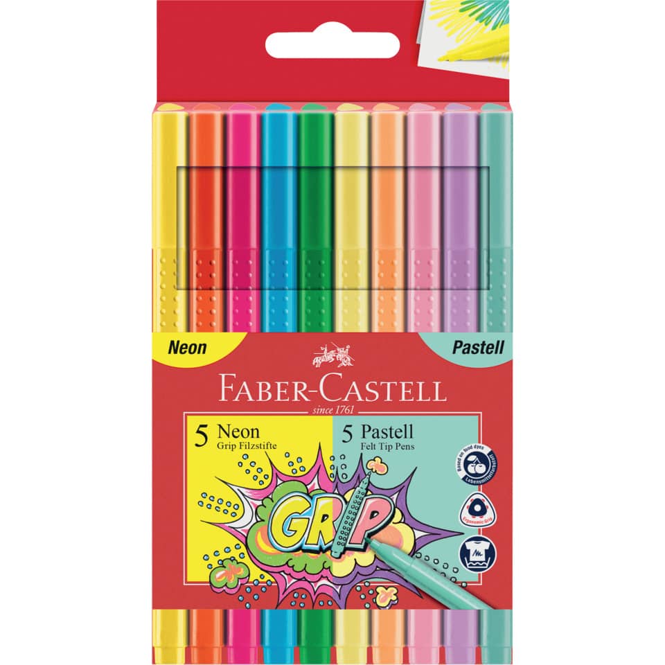 neon markers, felt-tip pens, markers set, colorful pens, neon colors